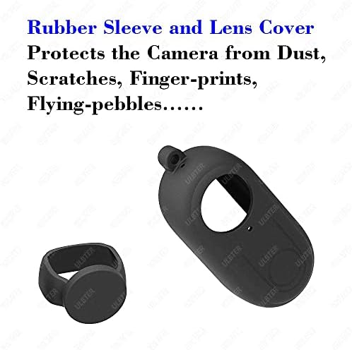 Ulbter sočivni zaštitnik za INSA360 GO 2 + gumeni rukav + poklopac objektiva + ručni remenčić Silikonska