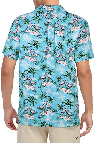 Zando tiskani havajska majica kratkih rukava za muškarce cvjetni gumb dolje majica Regualr Fit casual aloha