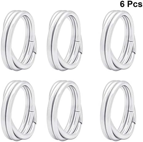 DoItool Držači prstena za salvete za tablice, 6pcs prstenovi od nehrđajućeg čelika Kreativni nosači salveta