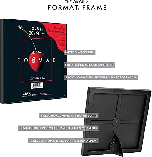 MCS Formati Format Okviri za slike, galerija zidne okvire, crni, 8 x 8, 6-pakovanje