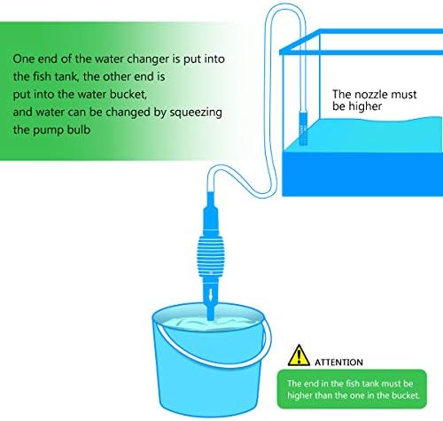 POPETPOP akvarijski čistač šljunka komplet za usisavanje sifona za čišćenje akvarija za promjenu vode i
