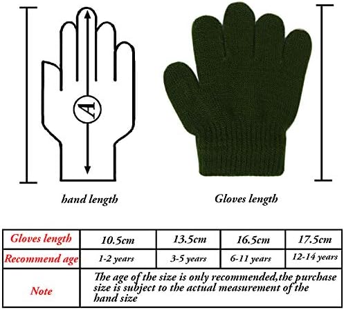 Cooraby 16 pari zimske dječije warm Magic rukavice Full Fingers rastezljive pletene rukavice za dječake