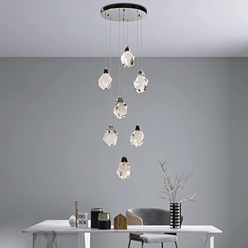 Zeetiana Crystal Privjesak svjetlo sa hromom, moderno LED zatamnjeva svjetla, luksuzni luksuzni luste za