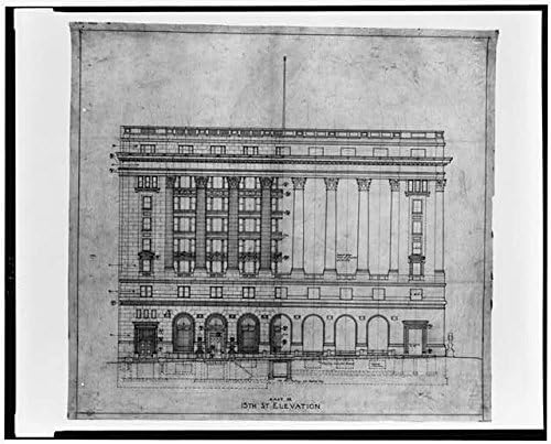 Fotografija: zgrada banke, kompanija Union Trust, 15th Street, Washington, DC,arhitektura, 1906