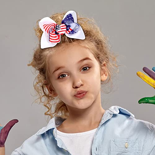 Barrettes za djecu Dječja luka kose evropska i američka noćna zastava Dan tri boje Zastava za zastavu Bubble