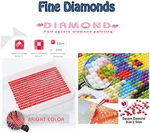 Dijamantni setovi za odrasle, Iridescentno Diamond Art Kids početnik DIY 5D boja po brojevima, velikim punim