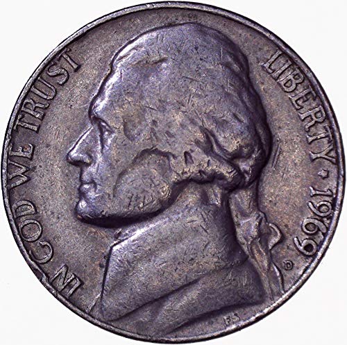 1969. D Jefferson Nickel 5C o necrtenom