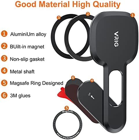 VRIG MG-10 magnetni držač telefona za Laptop dizajniran za iPhone 14/13 / 12 serije MagSafe, podesivi bočni