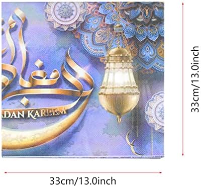 Dekor za večeru Ramadan Mubarak Rapir za jednokratnu upotrebu salveta: 100pcs muslimanska zabava uzgajivatelj