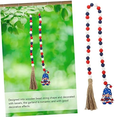 Dnevni pamćenje za neovisnost Drveni zrnctic Cented FESTIVAL perle Garland Viseće kućne dekore Konop za