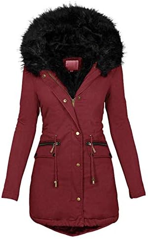 Fuzzy fleece Opet Ženska zimska jakna Topli trendy kaput tanka modna kardiganska jakna sa džepom kapuljačom