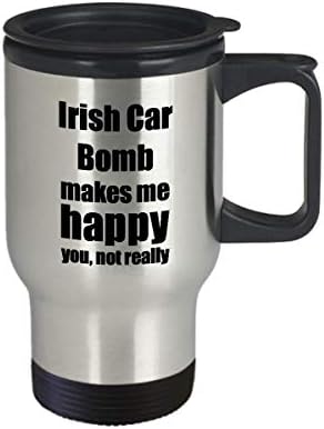 Irca Car Bomb Cocktail Travel Mug Lover Fan Funny Poklon Idea za prijatelja Alkohol Mešani pića Novost kafe