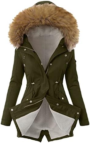 Žene plus veličina zimski kaput rever ovratnik dugih rukava na dugih rukava zgušnjava kaput topla kapuljača