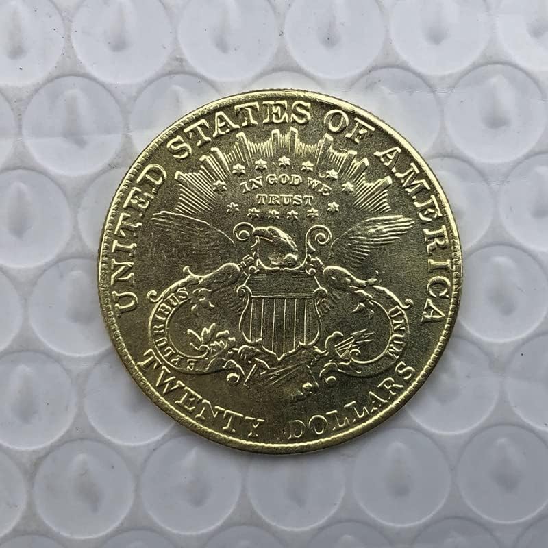1888p verzija Američki 20 zlatni novčić mesinga antiknog rukotvorina Spoljni komemorativni novčić 34mm
