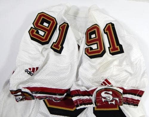 1999 San Francisco 49ers Chike Okeafor 91 Igra Izdana bijeli dres 50 DP28760 - Neintred NFL igra rabljeni