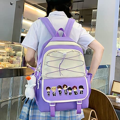 Alikpop ruksak Jimin Suga Jin Taehyung V Jungkook korejski casual ruksak Dnevni palafski bager za laptop