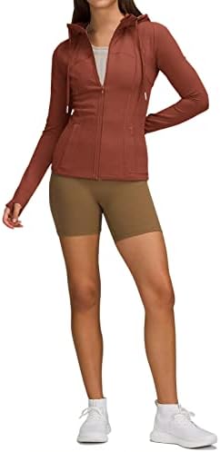 Laslulu Womens Zip Up dukseri Fleece obložene vježbe za trenjske jakne Slim Fit pulover Dukseri Dugi rukavi