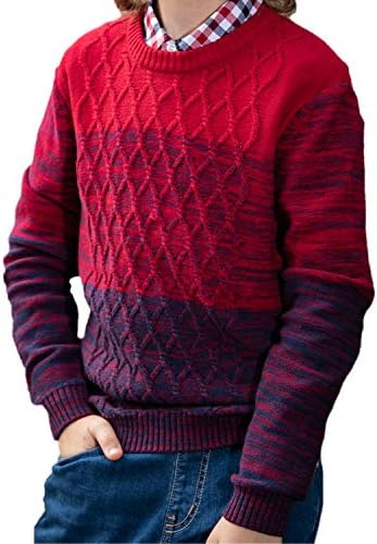 Boboyoyo džemperi za dječake od pamuka pleteni džemper s kablovima za djecu s puloverom za vrat za