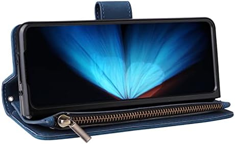 Lbyzcase Case za Galaxy Z Fold 4 5G sa utorima za kartice, izdržljiv Flip Folio Kickstand magnetno zatvaranje