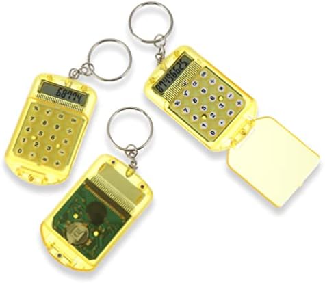 Toyandona Mini ključ 4pcs džepni kalkulator Ključ mini kalkulatori Ključne prstenove za prsten za prikaz LCD displej prijenosni uredski kalkulator privjesci Viseći ring rođendan poklon ruksak ruksaka
