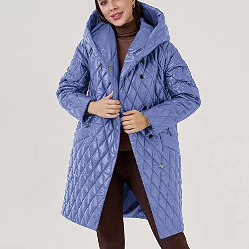 Ženska kapuljača prekrivana jakna zimska modni omotač kaput dugih rukava podstavljena nadupna nadupna odjeća