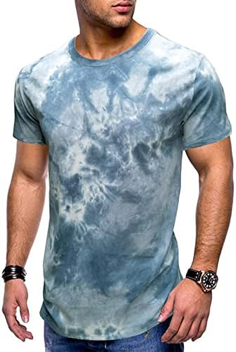 Muška majica s kratkim rukavima Summer Okrugli vrat Tanka majica Tie-dye Ispiši sportske košulje Casual