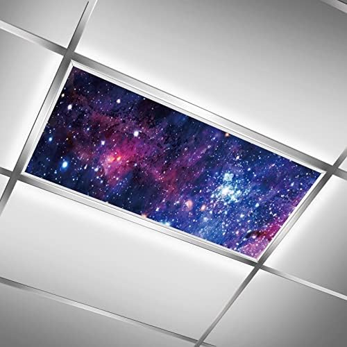 Stars Stars Universe Tajno sjaj Purple Fluorescentne pokrivače - 2x4 Fleksibilne ukrasne difuzore difuzora