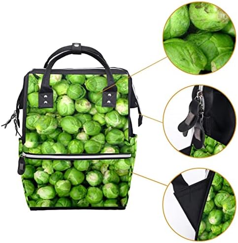 Guerotkr Travel Backpack, Bager za peleni, Backpack Pelenerine, Zeleni Povrće