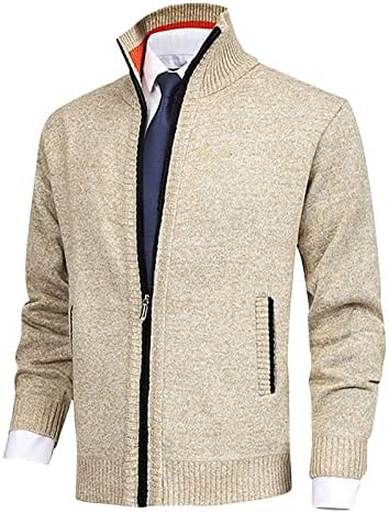 Jakne za muškarce zimske muške modne labave kardigan topla jakna džemper stoji ovratnik pletene kapute jakne