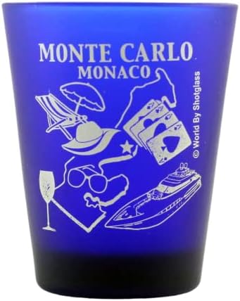 Monte Carlo Monaco Kobaltno Plavo Matirano Staklo