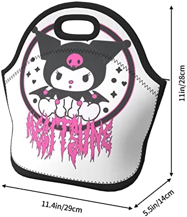 ORPJXIO torba za ručak Kuromi Anime My Melody kutija za ručak za višekratnu upotrebu prenosiva neoprenska