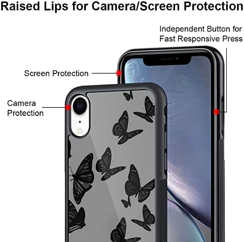 OOK HARD futrola za iPhone XR Sva okrugla navlaka za apsorpciju udara sa leptirima Dizajn gume Garnita za