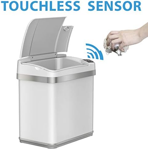ITuouchless 2,5 galon senzora kupaonica Kantu za smeće sa apsorpsom filtra mirisa i osvježivača zraka, biser