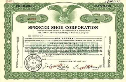Spencer Shoe Corporation-Certifikat Dionica