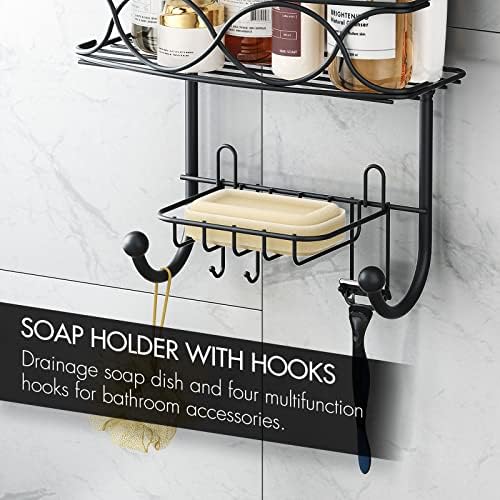 Leverloc sapun sapun za suđe za tuš dvostruki sloj i tuš kabina preko tuš glave protiv ljuljanja s jakom