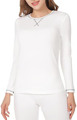 Mancyfit Termalni top za žensku košulju dugih rukava ultra mekani runo obloženi sloj