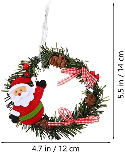 Toyvian Božićni dekor Mini Božić 2pcs Umjetni božićni vijenac Božićni prednja vrata vijenac Božićni viseći