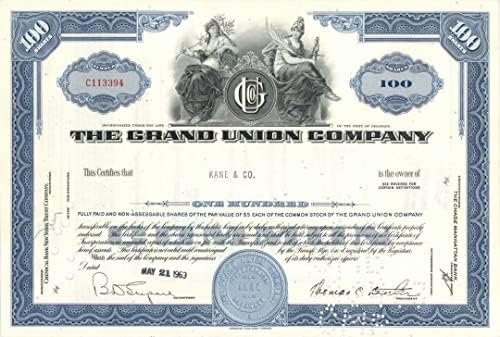 Grand Union Co. - Certifikat O Lancu Super Tržišta