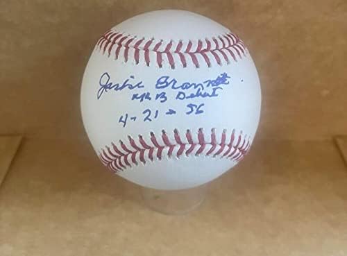 Jackie Brandt MLB debicija 4-21-56 potpisao auto M.L. Bejzbol Beckett ovjeren