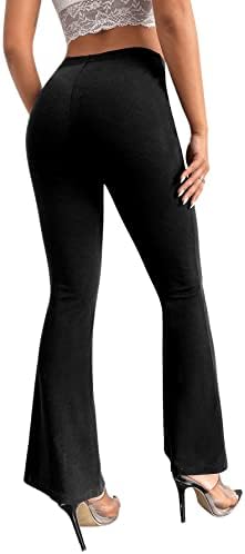 Dukserijske ženske strukske prorezne pantalone za hlače za noge obične pantalone za noge