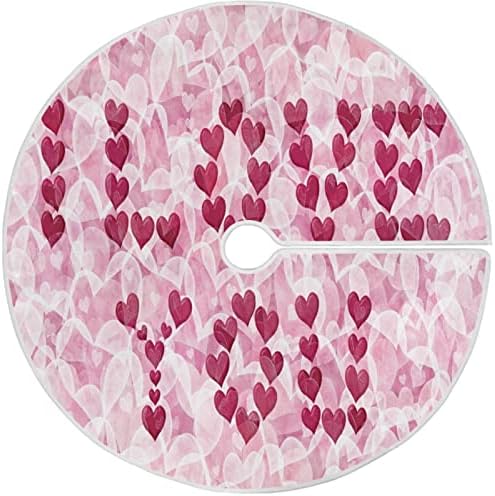 Oarencol Valentines Volim te ružičasto srce božićno suknje od 36 inčnih Xmas Dekoracije za odmor