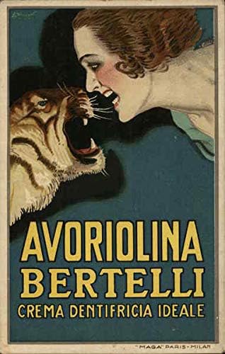 Vintage reklamna razglednica: Avoriolina Bertelli Creme Dentifracia Ideale Oglašavanje