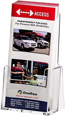 Clear-Ad-akrilni Trifold držač za brošuru - prikaz rack kartica - stalak za pamflet-LHF-S100