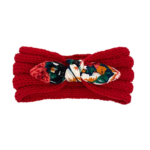Dbylxmn traka za glavu za djevojčice pletena Mašnaknot pokrivala za glavu cvjetni Print traka za kosu za