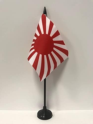 AZ zastava Japan WWI zastava 4 '' x 6 '' - carska japanska zastava 15 x 10 cm - crna plastična stick i baza