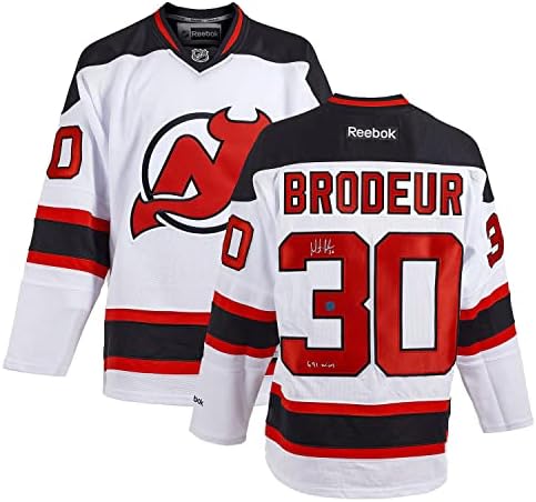 Martin Brodeur New Jersey Devils Potpisan i upisani pobjeda za rekord Reebok Jersey - autogramirani NHL