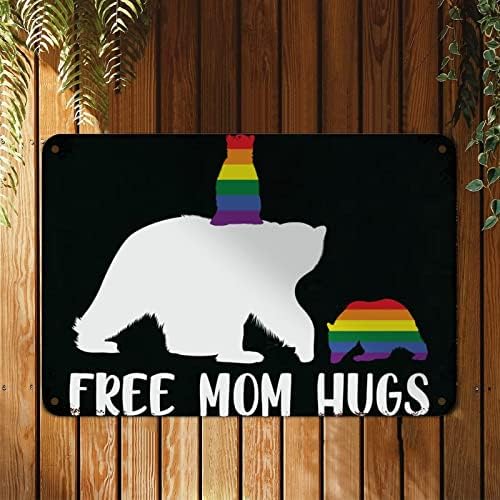 Besplatna mama zagrljaje medved mama baby metal znak jednakost LGBTQ gay ponos lezbijski metalni znak Rainbow