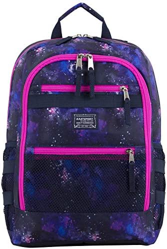 Eastsport kompaktni 3-dijelni kombinovani ruksak sa kutijom za ručak i torbicom za užinu/olovku - ljubičasto / ružičasto sazviježđe