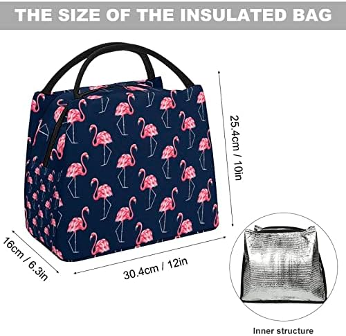 Lijepa Flamingo izolovana torba za ručak za žene i muškarce višekratna kutija za ručak modna torba za ručak