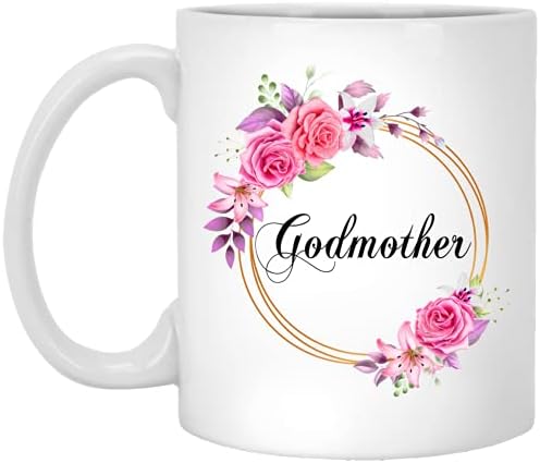 GavinsDesigns kuma cvijet novitet šolja za kafu poklon za Majčin dan-kuma ružičasto cvijeće na zlatnom okviru